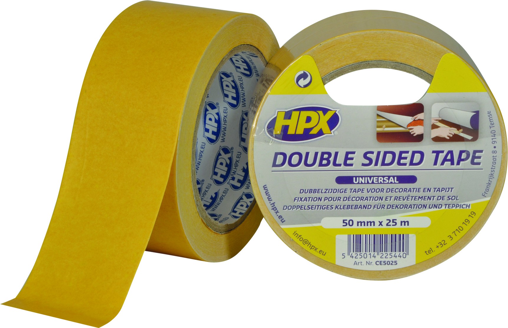 Hpx - Ruban adhésif HPX double-face - Extra-fort - 19 mm x 25 m